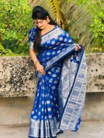 Indian soft katan sharee