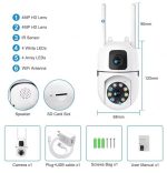 New V380 Mini Indoor PTZ Dual Lens Camera 4MP HD Smart Home WiFi Security for Baby Monitor Indoor Network Dual Lens Camera - Image 2