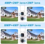 New V380 Mini Indoor PTZ Dual Lens Camera 4MP HD Smart Home WiFi Security for Baby Monitor Indoor Network Dual Lens Camera - Image 5