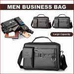Men's Pu Leather Shoulder Bag (Black shape) - Image 2