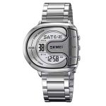 SKMEI 2298 Digital Stainless Steel (Metal) Luminous Men’s Watch (Silver Colour) - Image 4