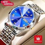 OLEVS 9931G New Exclusive Design Quartz Watch for Men Royal blue - Image 4