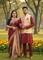 Sharee Panjabi Couple with Koti