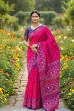 Premium Silk Boutique Skin Print Shari - Image 3