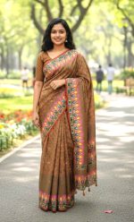 Premium Silk Boutique Skin Print Shari - Image 2