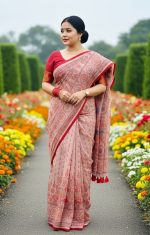 Premium Silk Boutique Skin Print Shari - Image 4