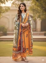 Ready Made Pure dubai silk Digital Print Three Piece - Image 2
