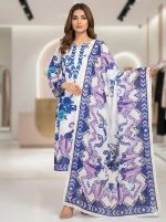 Ready Made Pure dubai silk Digital Print Three Piece