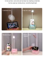 4 in 1 Multi-function LED Desk Lamp With Fan - Image 4