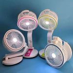 Premium Quality – Rechargeable Folding Fan With LED Light Multi Color - Image 3