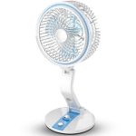 Premium Quality – Rechargeable Folding Fan With LED Light Multi Color